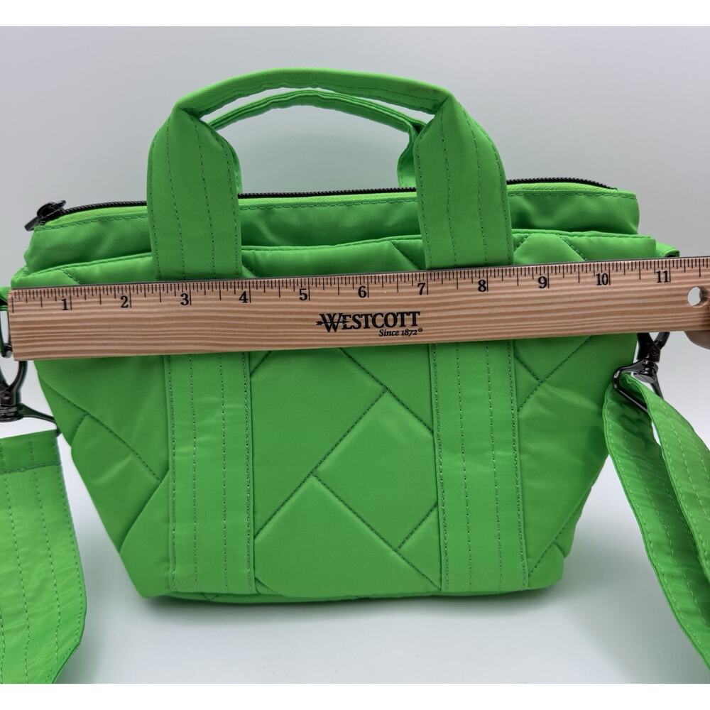 Lug Dory Mini Crossbody Satchel Convertible Purse Bag Lime Green Handles - Picture 9 of 10
